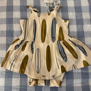 Kate Quinn Cream and Olive Kids One Piece